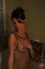  : Gorgeous teen in fishnet dress plays solo : sex scene #23