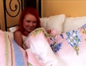 Aleksa : Gorgeous redhead teen plays with a dildo : sex scene #1