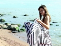 Kristina : Gorgeous teen model posing naked at the beach : sex scene #4