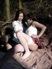 Keiko and Midori : Hot interracial lesbian play in the woods : sex scene #1